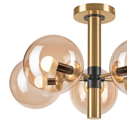 Suspension-barre ROLLO 5xE14/5W/230V doré/fumé beige