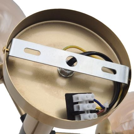 Suspension-barre ROLLO 5xE14/5W/230V doré/fumé beige