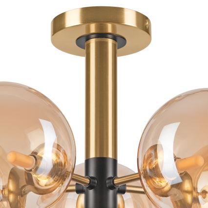 Suspension-barre ROLLO 5xG9/5W/230V doré/fumé beige