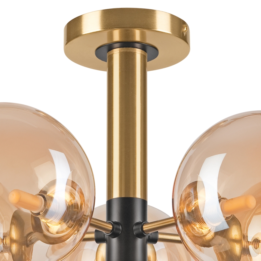 Suspension-barre ROLLO 5xG9/5W/230V doré/fumé beige
