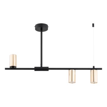 Suspension-barre URANOS 3xGU10/10W/230V noir/doré