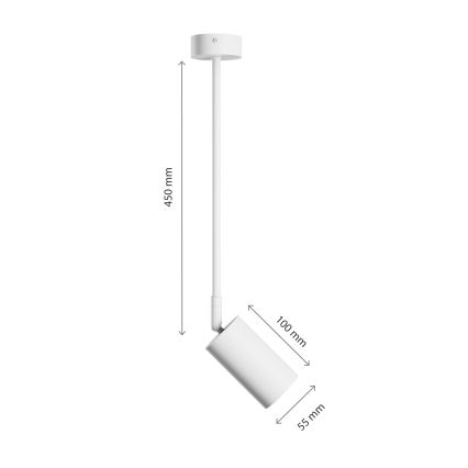 Suspension-barre VARIOSA 1xGU10/10W/230V blanc