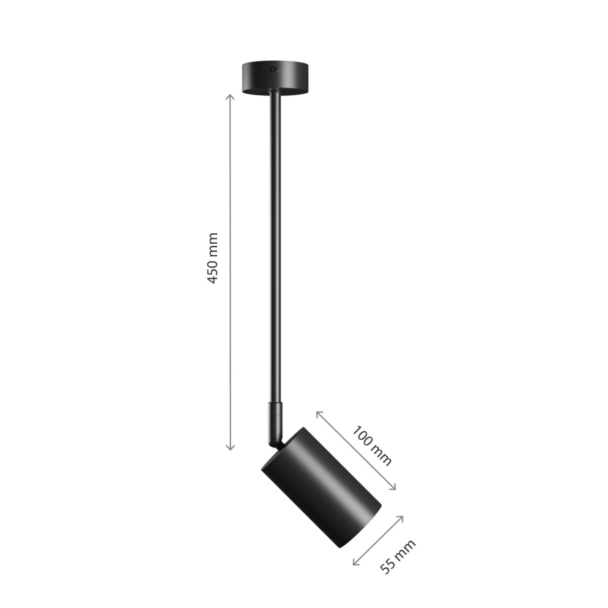 Suspension-barre VARIOSA 1xGU10/10W/230V noir
