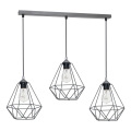 Suspension BASKET 3xE27/60W/230V gris