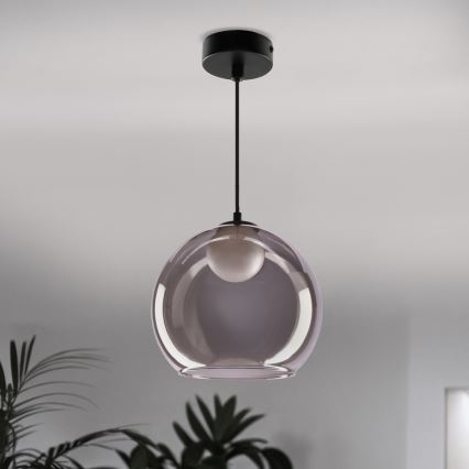 Suspension BRIN 1xG9/15W/230V noir fumé