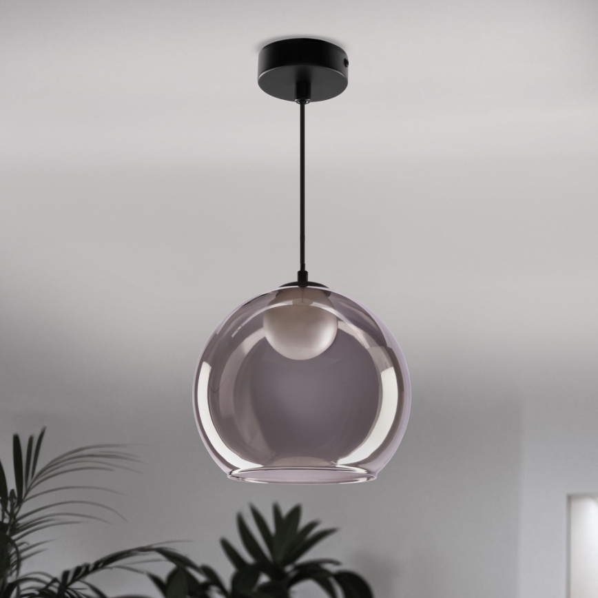 Suspension BRIN 1xG9/15W/230V noir fumé