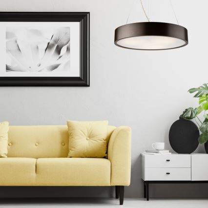Suspension sur câble 3xE27/60W/230V Ø 47 cm pin sylvestre