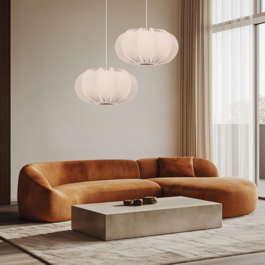 Suspension CAFEE 1xE27/40W/230V diamètre 52 cm beige