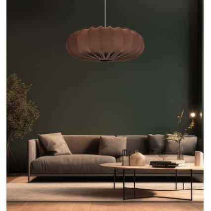 Suspension CAFEE 1xE27/40W/230V diamètre 52 cm marron