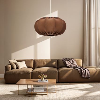 Suspension CAFEE 1xE27/40W/230V diamètre 52 cm marron