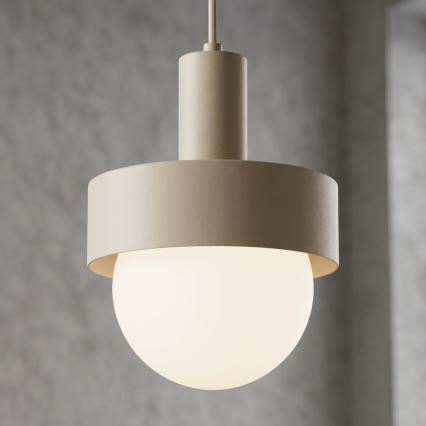 Suspension CANAN sur câble 1xE27/15W/230V Ø 20 cm beige