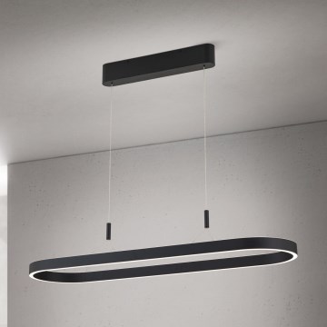 Suspension CARRARA sur câble LED/80W/230V 2700/3000/4000K noire
