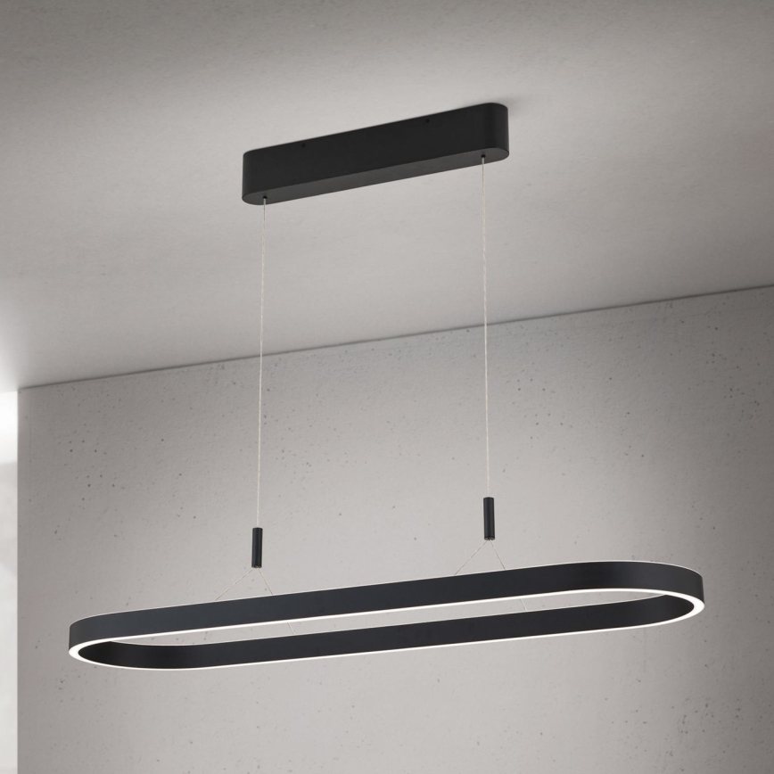 Suspension CARRARA sur câble LED/80W/230V 2700/3000/4000K noire