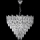 Suspension chaîne 11xE27/60W/230V + 7xLED/6W d. 60 cm chrome brillant