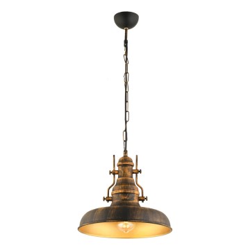 Suspension chaîne 1xE27/40W/230V bronze