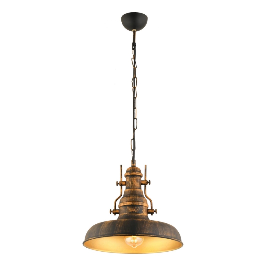 Suspension chaîne 1xE27/40W/230V bronze