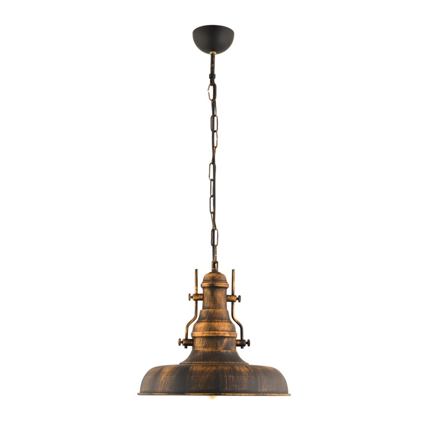 Suspension chaîne 1xE27/40W/230V bronze