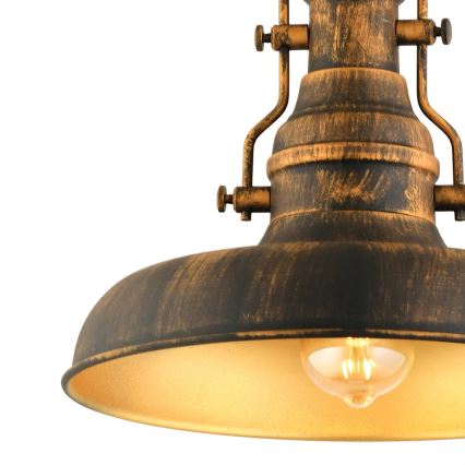 Suspension chaîne 1xE27/40W/230V bronze