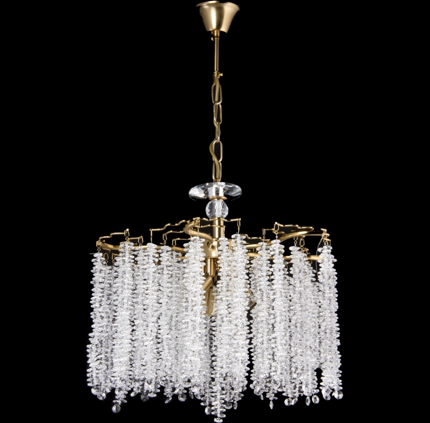 Suspension chaîne 6xE14/60W/230V d. 46 cm doré