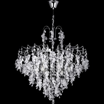 Suspension chaîne 6xE14/60W/230V d. 50 cm chrome brillant