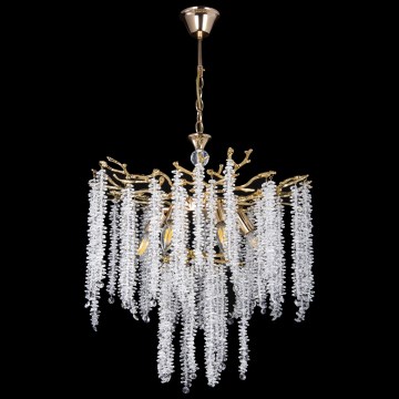 Suspension chaîne 6xE14/60W/230V d. 53 cm doré