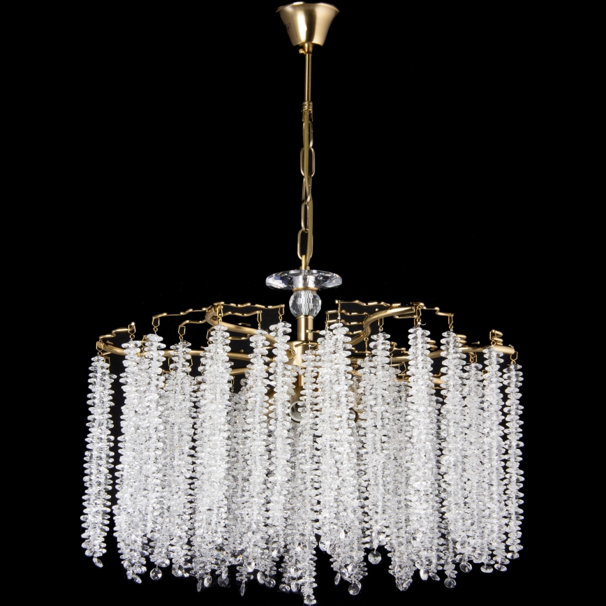 Suspension chaîne 7xE14/60W/230V d. 54 cm doré