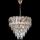 Suspension chaîne 7xE27/60W/230V + 4xLED/6W d. 40 cm doré