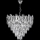 Suspension chaîne 9xE27/60W/230V + 6xLED/6W d. 50 cm chrome brillant