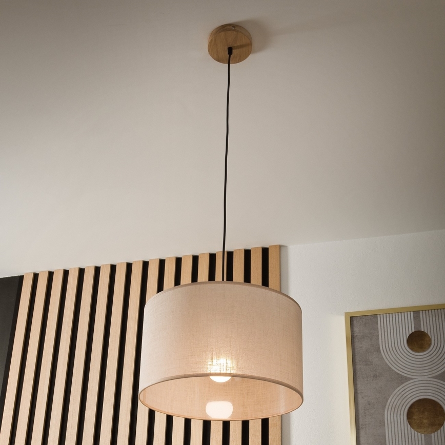 Suspension chaîne ANTONIO 1xE27/60W/230V chêne