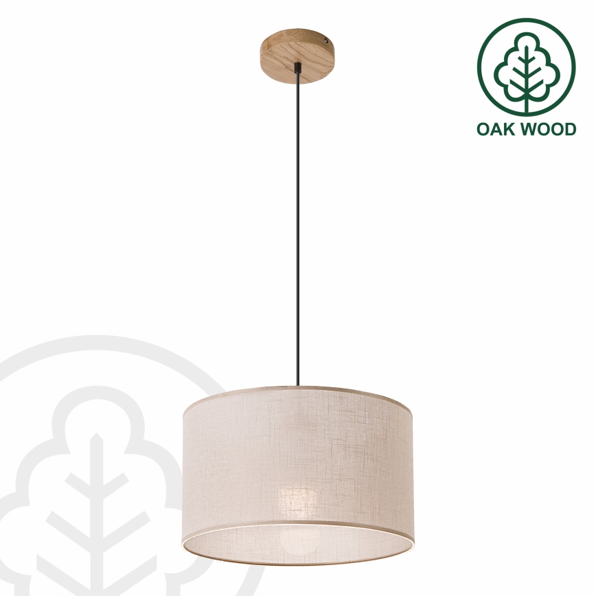 Suspension chaîne ANTONIO 1xE27/60W/230V chêne
