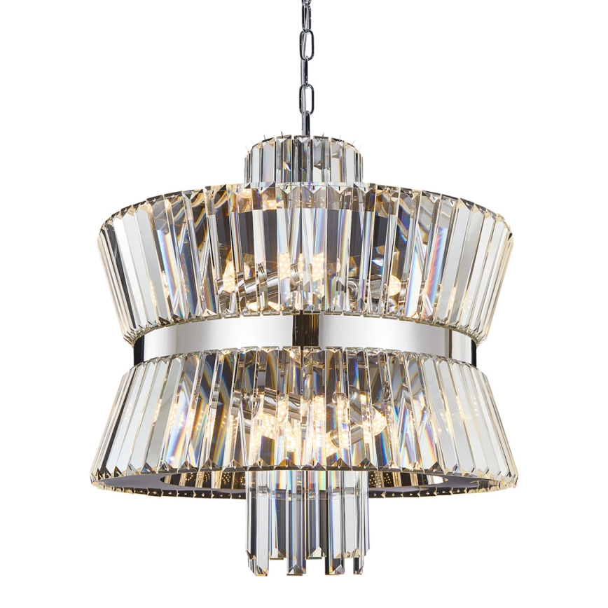 Suspension chaîne AURELIA 12xE14/40W/230V chrome mat