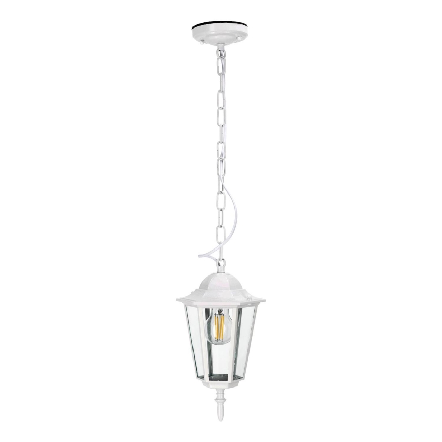 Suspension chaîne d'extérieur 1xE27/60W/230V IP44 blanc