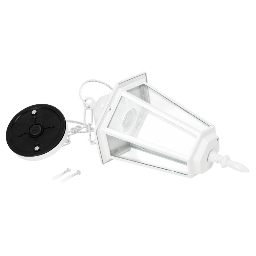 Suspension chaîne d'extérieur 1xE27/60W/230V IP44 blanc