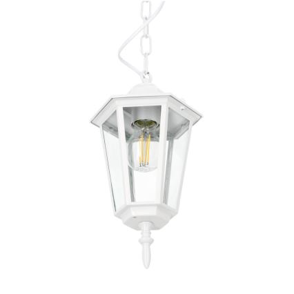 Suspension chaîne d'extérieur 1xE27/60W/230V IP44 blanc
