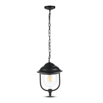 Suspension chaîne d'extérieur 1xE27/60W/230V IP44 noir