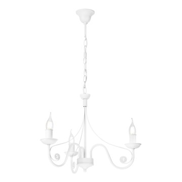 Suspension chaîne DONATO 3xE14/40W/230V blanc