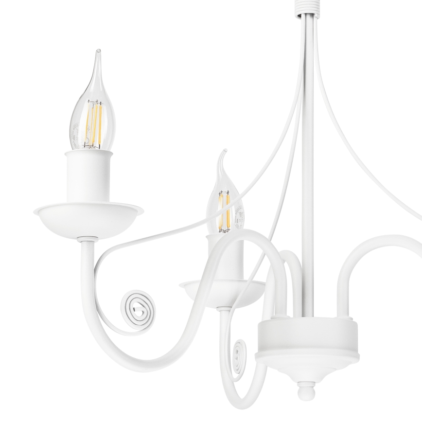Suspension chaîne DONATO 3xE14/40W/230V blanc