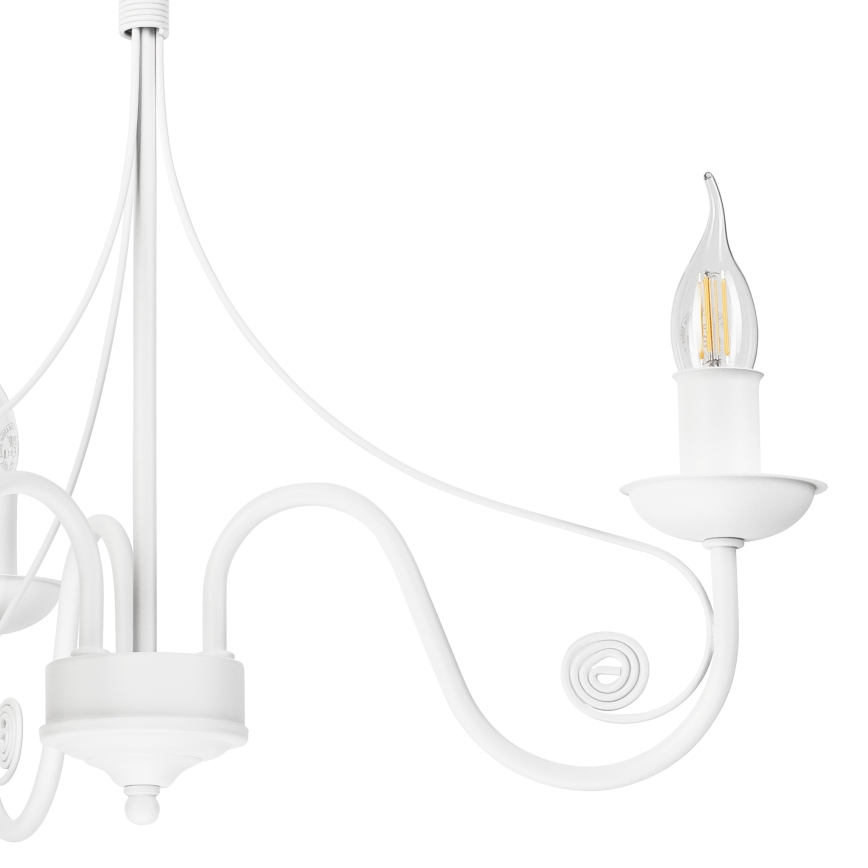 Suspension chaîne DONATO 3xE14/40W/230V blanc