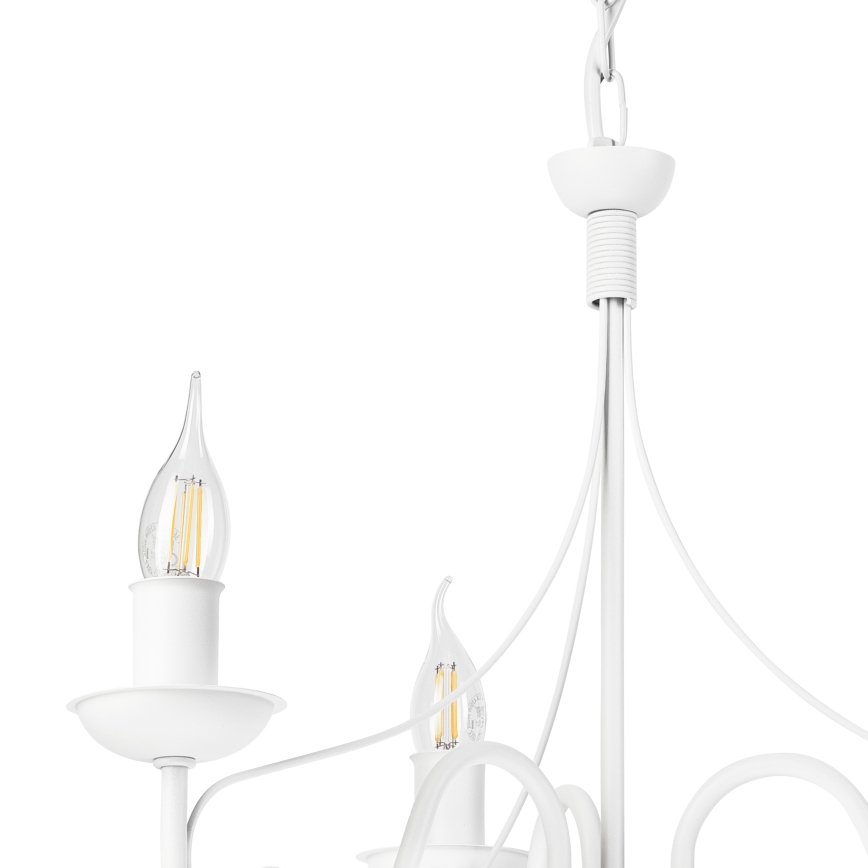 Suspension chaîne DONATO 3xE14/40W/230V blanc