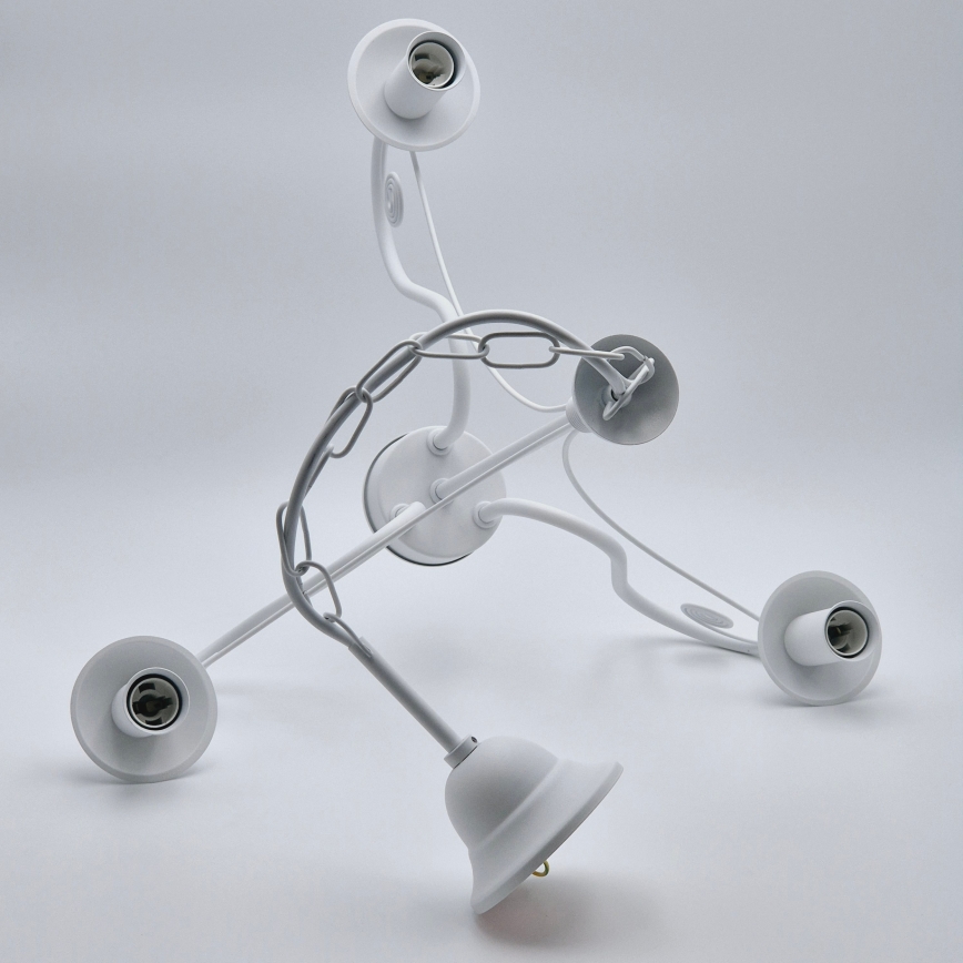 Suspension chaîne DONATO 3xE14/40W/230V blanc