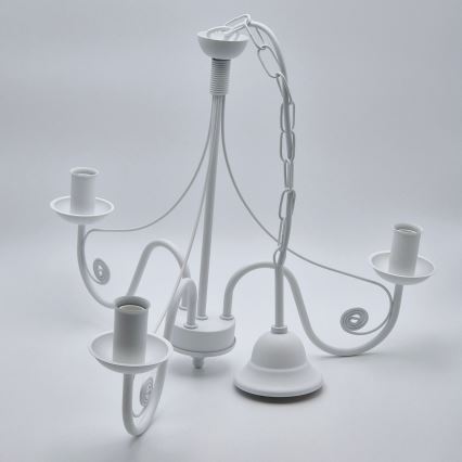 Suspension chaîne DONATO 3xE14/40W/230V blanc