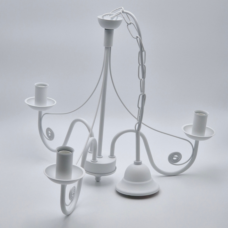 Suspension chaîne DONATO 3xE14/40W/230V blanc