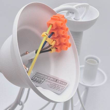 Suspension chaîne DONATO 3xE14/40W/230V blanc