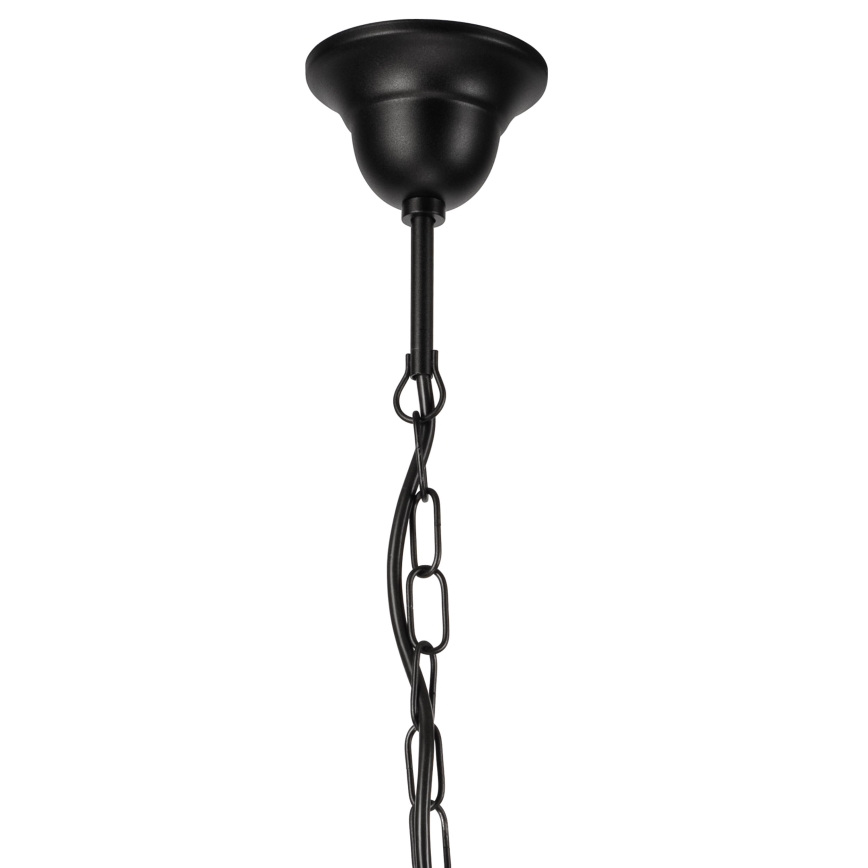 Suspension chaîne DONATO 3xE14/40W/230V noir