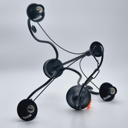 Suspension chaîne DONATO 3xE14/40W/230V noir