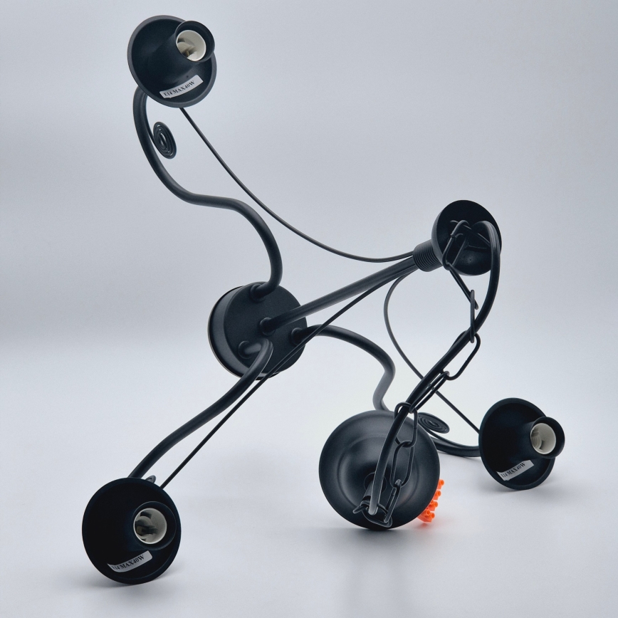 Suspension chaîne DONATO 3xE14/40W/230V noir