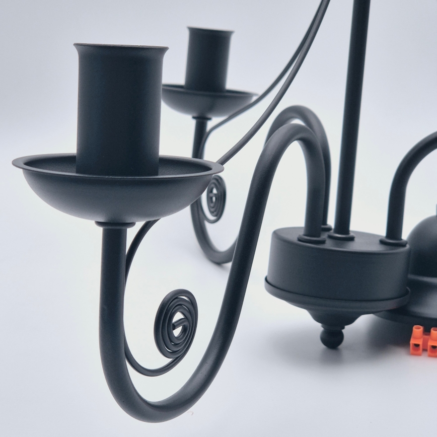Suspension chaîne DONATO 3xE14/40W/230V noir