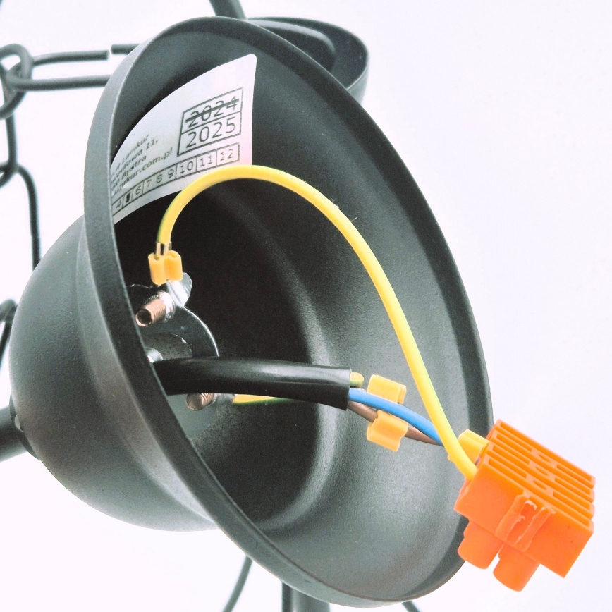 Suspension chaîne DONATO 3xE14/40W/230V noir