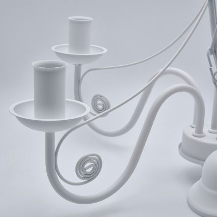 Suspension chaîne DONATO 5xE14/40W/230V blanc