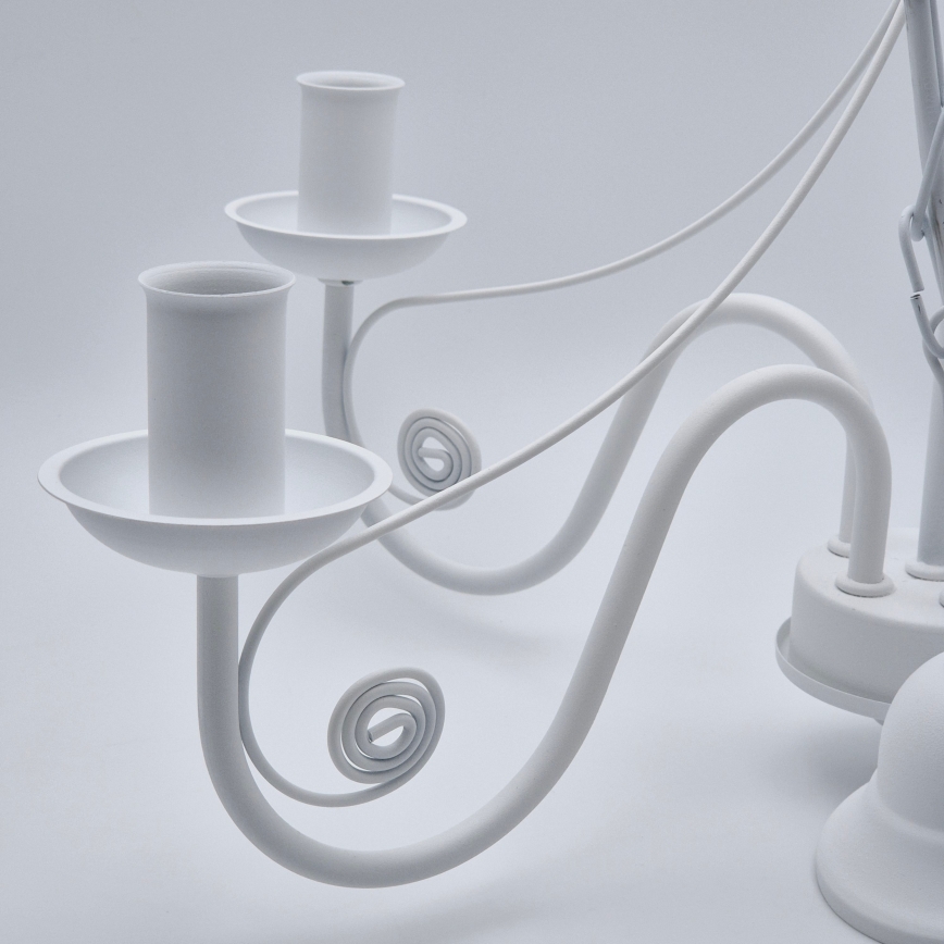 Suspension chaîne DONATO 5xE14/40W/230V blanc